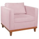 Ver imagem 2 de Poltrona Decorativa Suede Esper Rosa Bebê