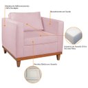 Ver imagem 6 de Poltrona Decorativa Suede Esper Rosa Bebê