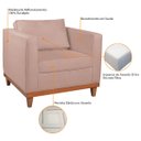 Ver imagem 6 de Poltrona Decorativa Suede Esper Rosa Rosê
