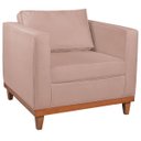 Ver imagem 2 de Poltrona Decorativa Suede Esper Rosa Rosê