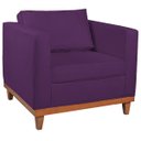 Ver imagem 2 de Poltrona Decorativa Suede Esper Roxo