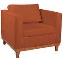 Ver imagem 2 de Poltrona Decorativa Suede Esper Laranja Terracota