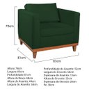 Ver imagem 3 de Poltrona Decorativa Suede Esper Verde