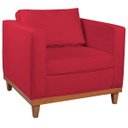 Ver imagem 2 de Poltrona Decorativa Suede Esper Vermelho