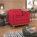 Ver imagem 1 de Poltrona Decorativa Suede Esper Vermelho