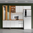 Ver imagem 2 de Cozinha Modulada Luana Composição 6 Cinamomo Branco - Aramóveis