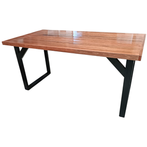Mesa 160x80 Industrial Gourmet Madeira - Reisol Móveis Marrom