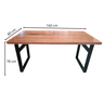 Mesa 160x80 Industrial Gourmet Madeira - Reisol Móveis Marrom - 4