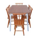 Ver mais imagens de Jogo de Jantar Colonial Brisa Mesa 137x80 Cm + 06 Cadeiras Mel ( Tampo Mel ) Base Branca