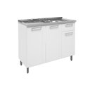 Ver imagem 1 de Gabinete de Cozinha Modulado C-pia Múltipla 6013 C- 3 Portas e 1 Gaveta Branco - Bertolini