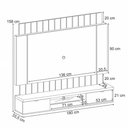 Ver imagem 5 de Painel para Tv 55 Pol Ripado com Bancada Suspensa Luzzi B01 Off White Cinamomo - Lyam Decor