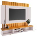 Ver imagem 6 de Painel para Tv 55 Pol Ripado com Bancada Suspensa Luzzi B01 Off White Cinamomo - Lyam Decor