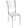 Kit 6 Cadeiras Iara Cromada para Cozinha-Corino Branco-Gat Magazine - 2
