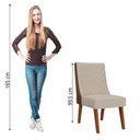 Ver imagem 4 de Conjunto com 2 Cadeiras Estofadas Sala de Jantar Tifany Madeirado/bege Claro Viero