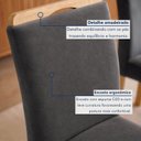 Ver imagem 5 de Conjunto de Mesa de Jantar 6 Lugares Isla e Lyra Tampo Vidro/MDF Cinamomo Off White e Grafite