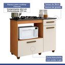 Ver imagem 4 de Balcão para Cooktop 5 Bocas Violeta Kaiki Móveis:naturalle/off