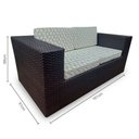 Ver imagem 2 de Conjunto Bora Bora Escuro - 1 Sofá 2 Lugares + 2 Poltronas + 1 Mesa de Centro - Chiloé