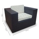 Ver imagem 3 de Conjunto Bora Bora Escuro - 1 Sofá 2 Lugares + 2 Poltronas + 1 Mesa de Centro - Chiloé