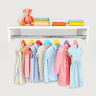 Kit Organizador de Roupas 3 Cabideiros 50 Cm Parede Arara Suspensa Closet Lavanderia Quarto Vitrine - 4