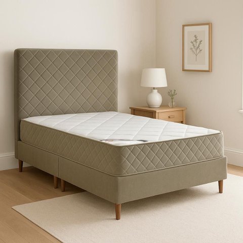 Colchão Queen com Box e Cabeceira 158x212x65 Milão Bom Pastor