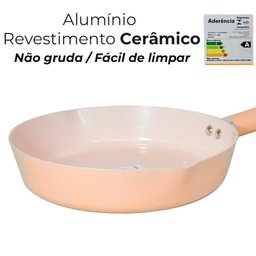 Jogo de Panelas de Indução Antiaderente Cerâmica Chicago Bege 4 Peças - Casambiente - 4