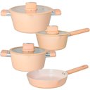 Ver imagem 1 de Jogo de Panelas de Indução Antiaderente Cerâmica Chicago Bege 4 Peças - Casambiente