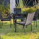 Ver imagem 6 de Kit 2 Cadeira Área Gourmet Alumínio Corda Sintética Cor:preto