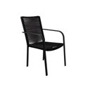 Ver imagem 2 de Kit 2 Cadeira Área Gourmet Alumínio Corda Sintética Cor:preto