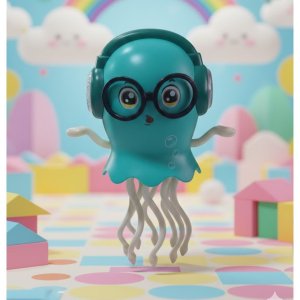 Polvo Dançarino Musical – Luzes Led 3d e Movimentos Divertidos:verde