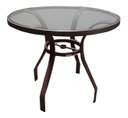 Ver imagem 1 de Mesa de Design Redonda com Estrutura em Alumínio e Tampo de vidro 80cm