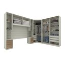 Ver imagem 5 de Guarda Roupa Casal Modulado 5 Peças com Espelho e Cabeceira 10 Portas 12 Gavetas Seletto Areia/Jequitibá Marrom/HP