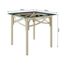 Ver imagem 3 de Conjunto Katrina Off White 4 Cadeiras Tampo de Madeira Quadrado 90 Cm Asturias