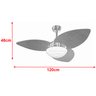 Ventilador de Teto Volare Dunamis Vidro Palha Natural 220V - 6