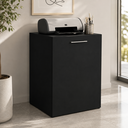 Ver imagem 2 de Escrivaninha Retrátil Dobrável com Porta e Prateleiras ME4170 Preto - Tecnomobili