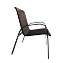 Ver imagem 4 de Kit 4 Poltronas Cadeira Premium Piscina em Aluminio Tela Sling Marrom