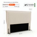 Ver imagem 2 de Cabeceira para Cama Box Queen Size Virella 160cm Moderna com Frame Linho Bege Claro - Desk Design