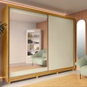 Ver imagem 2 de Guarda Roupa Casal 2 Portas de Correr Espelho Apolo 100% MDF