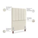Ver imagem 4 de Cabeceira Estofada Solteiro Carla 90 Cm Suede Bege com Frames