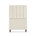 Ver imagem 1 de Cabeceira Estofada Solteiro Carla 90 Cm Suede Bege com Frames