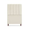 Cabeceira Estofada Solteiro Carla 90 Cm Suede Bege com Frames - 1