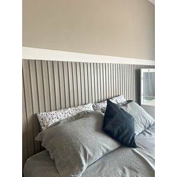 Painel Ripado Compacto 01 Unid. 90x25cm Larg. Talatto Painéis Cinza - 5