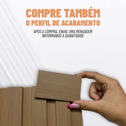 Painel Ripado Compacto 01 Unid. 90x25cm Larg. Talatto Painéis Cinza - 6