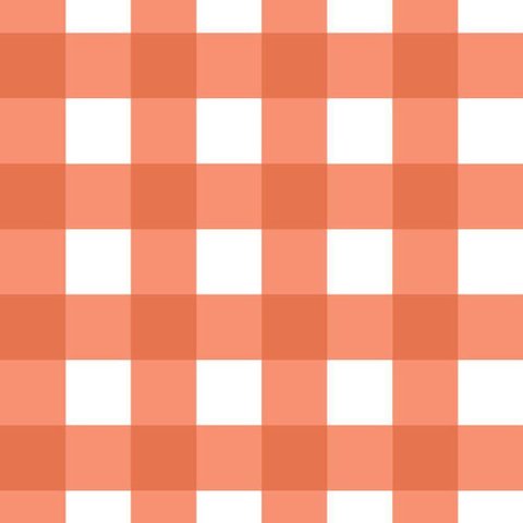 Papel de Parede Doce Estilo Xadrez Laranja 82069