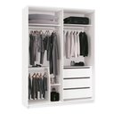 Ver imagem 3 de Guarda Roupa Solteiro Slow Motion Spazio F08 Branco - Mpozenato