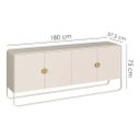 Ver imagem 4 de Balcão Buffet 180 Luna 4 Portas - Off White 28075