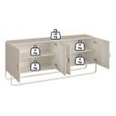 Ver imagem 5 de Balcão Buffet 180 Luna 4 Portas - Off White 28075
