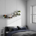 Ver imagem 2 de Kit 3 Prateleiras Nichos em U 60x15cm Mdf Branco com Suporte Flutuante Invisível
