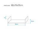 Ver imagem 5 de Kit 3 Prateleiras Nichos em U 60x15cm Mdf Branco com Suporte Flutuante Invisível