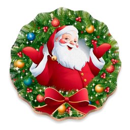 O Encanto do Natal em Forma de Guirlanda Feita em Mdf- Portas/festas/papai Noel/natal/natalino - 2