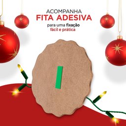 O Encanto do Natal em Forma de Guirlanda Feita em Mdf- Portas/festas/papai Noel/natal/natalino - 4